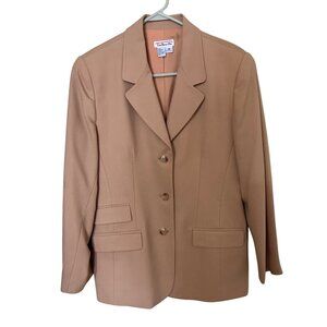 Talbots Womens Blazer / JacketSize 10 Camel Wool Acetate Lined USA